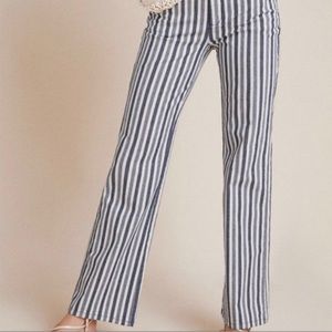 Anthropologie stripped wide leg pants size 25